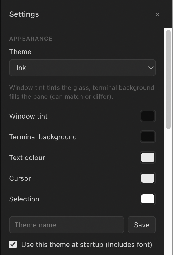 trmnl theme settings